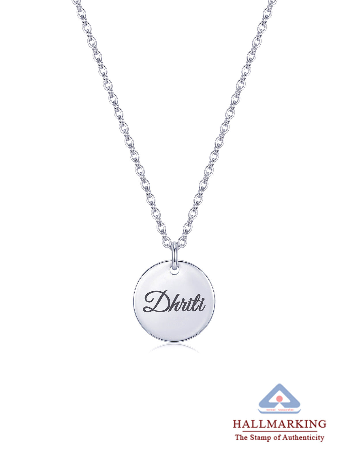 Personalized Disc Charm Name Necklace