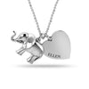 Personalised Elephant 925 Sterling Silver Pendant Necklace for Teen Women