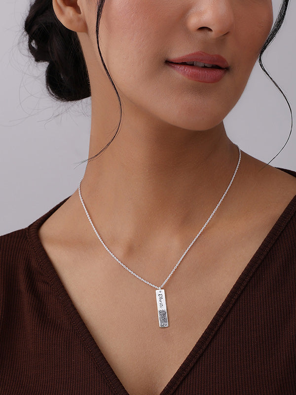 Personalized Actual Fingerprint Memorial Necklace