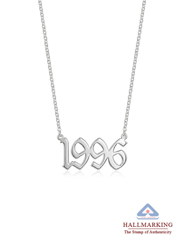 Personalized Birth Year Number Necklace