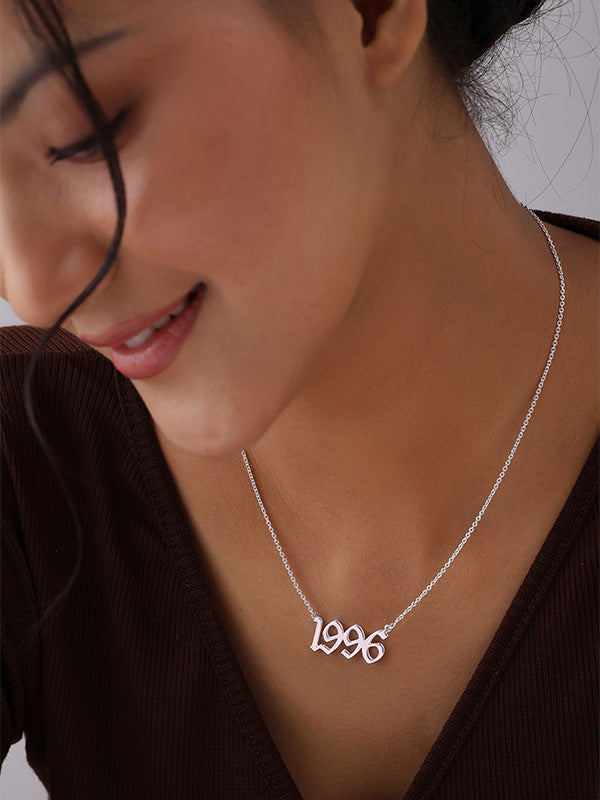 Personalized Birth Year Number Necklace