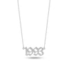 Personalised 925 Sterling Silver Birth Year ,Number Birthday Necklace for Teen Women