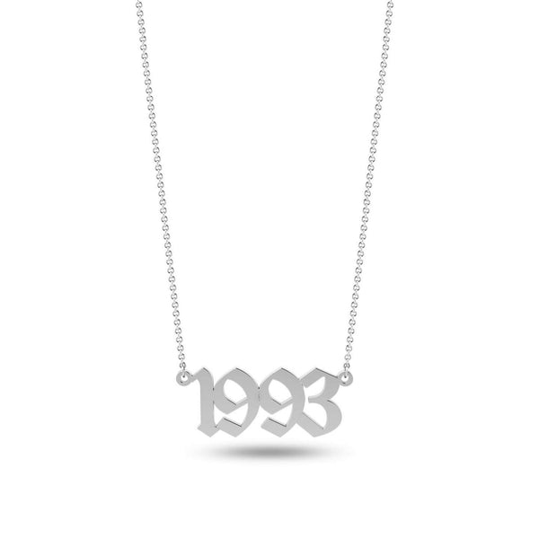 Personalised 925 Sterling Silver Birth Year ,Number Birthday Necklace for Teen Women