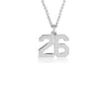 Personalised 925 Sterling Silver Sports, Custom Number Necklace for Teen Women