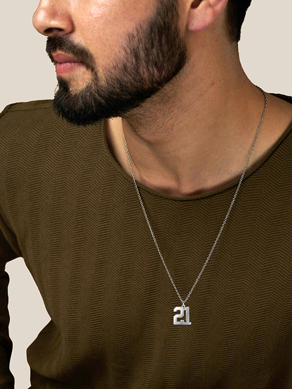 Personalized Sports Number Necklace for Men