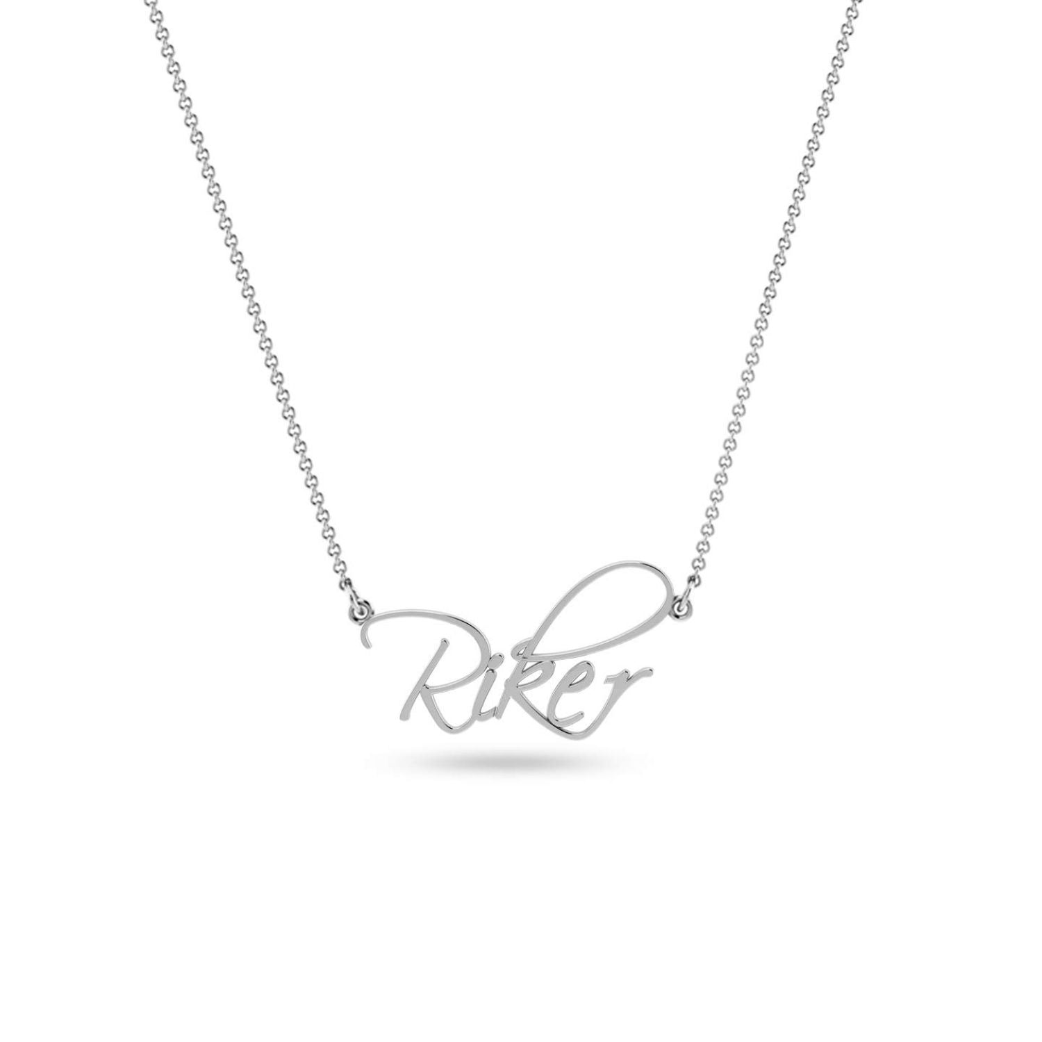 Personalised 925 Sterling Silver Handwriting Name Custom Necklace for Teen Women