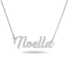 Personalised 925 Sterling Silver Name Plate Cut Necklace for Teen Women