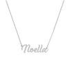 Personalised 925 Sterling Silver Name Plate Cut Necklace for Teen Women