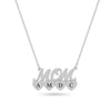 Personalised 925 Sterling Silver Mom Heart Message or Initial Necklace for Teen Women