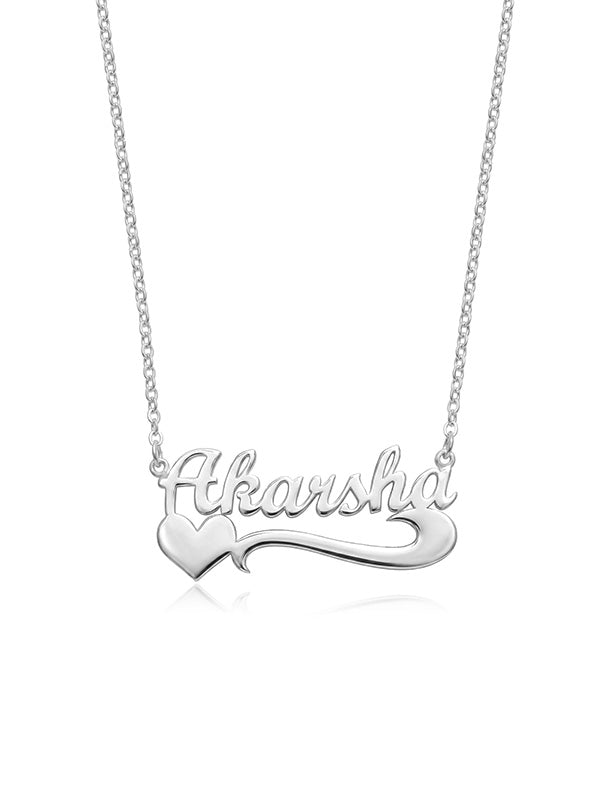 Cara Personalized Name Heart Accent Women's Necklace