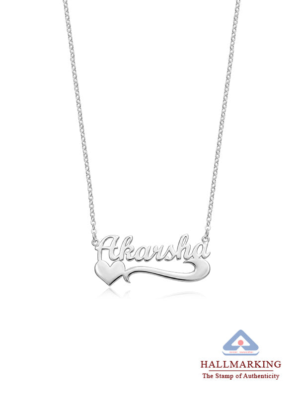 Personalized Name with Heart Accent Necklace