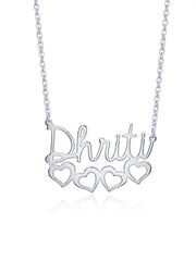 Personalized Name Open Heart Necklace