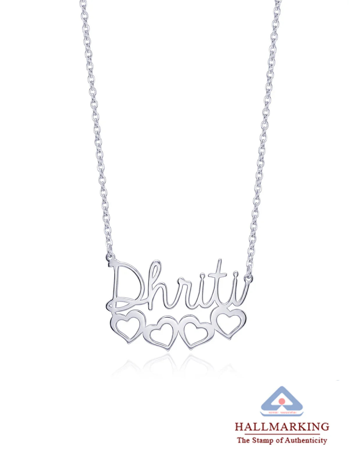 Personalized Name Open Heart Necklace