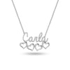 Personalised 925 Sterling Silver Name Open Heart Necklace for Teen Women