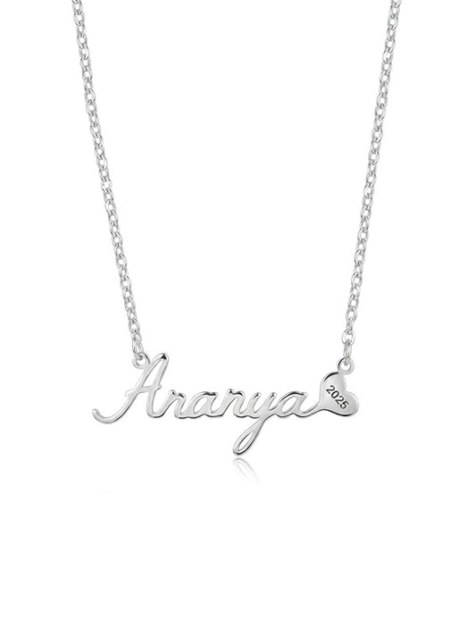 Personalized Graduation Year Heart Necklace