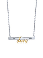 Personalized Initial Message Bar Necklace