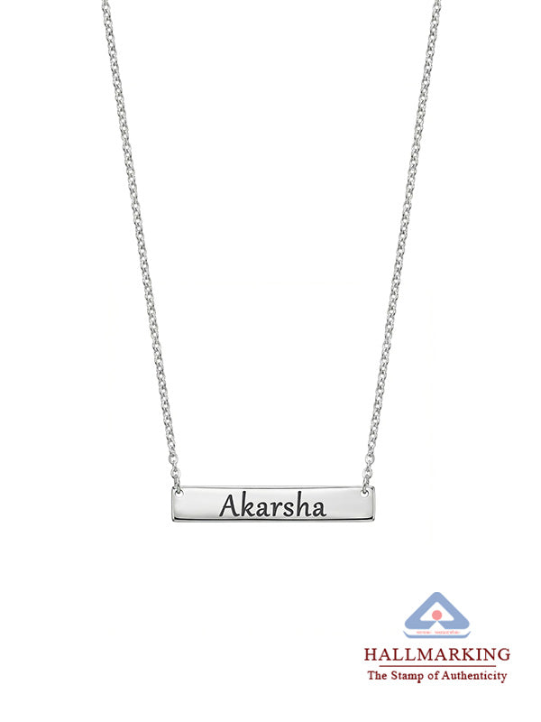 Personalized Initial Bar Necklace