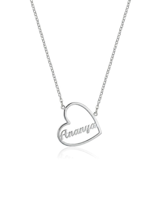 Personalized Open Heart Name Pendant