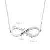 Personalised 925 Sterling Silver Engraved Name Infinity Necklace for Teen Women