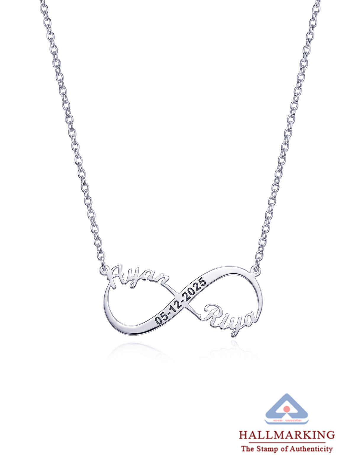 Personalized Infinity Couple Date Necklace