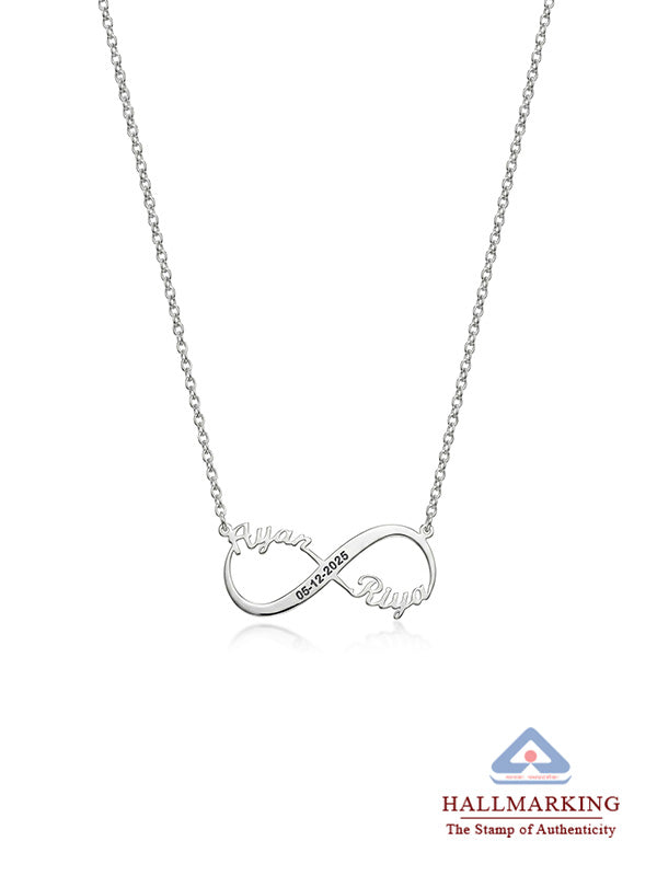 Eterna Personalized Infinity Couple-Date Women's Necklace