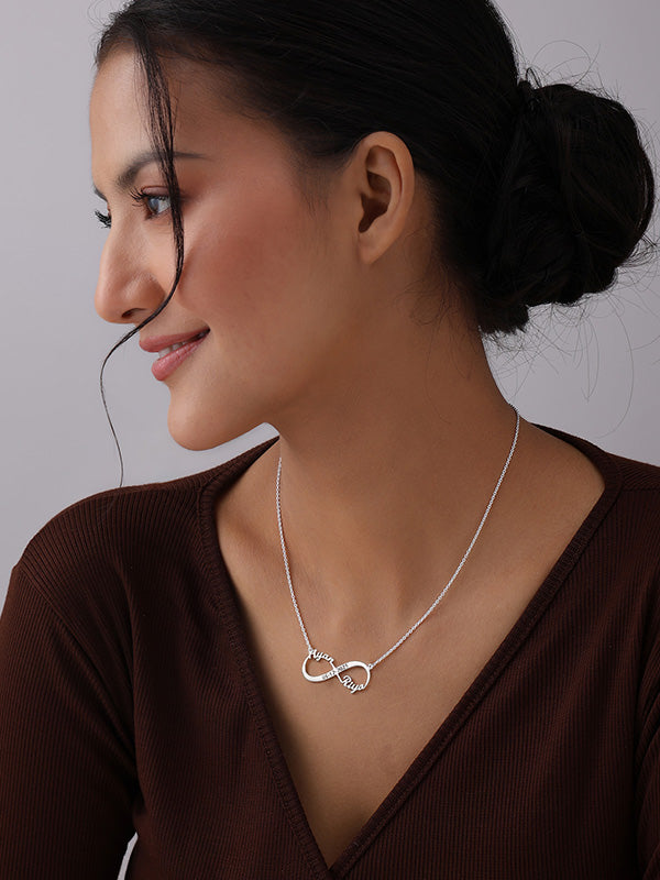 Eterna Personalized Infinity Couple-Date Women's Necklace