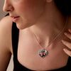 Personalised Customized 925 Sterling Silver Photo and Message Heart Pendant Necklace for Women and girls