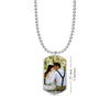 Personalised 925 Sterling Silver Photo and Message Dog Tag Pendant Necklace for Teen Women