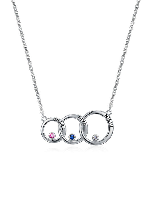 Personalized Family Circle Name Necklace