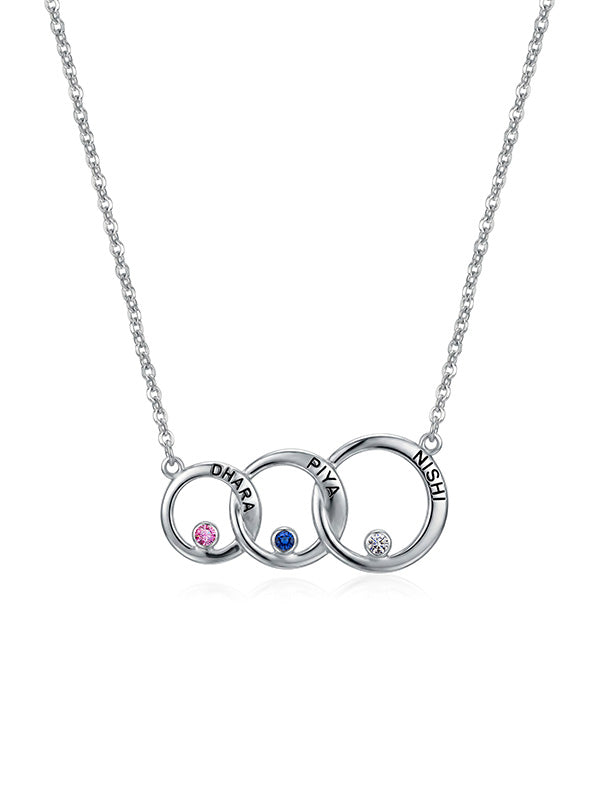 Personalized Family Circle Name Necklace