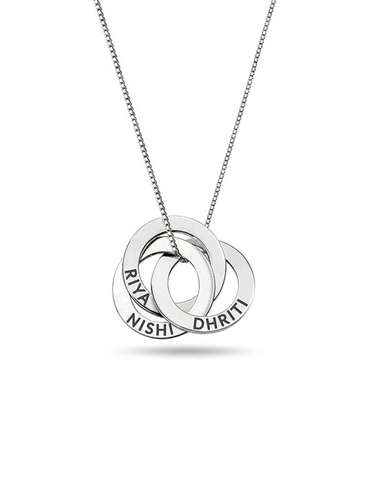 Personalized Russian Ring Family Necklace