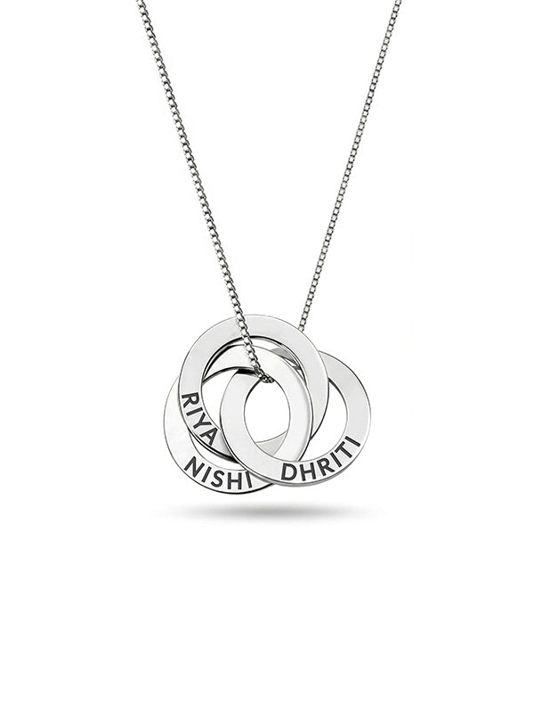 Personalized Russian Ring Family Necklace