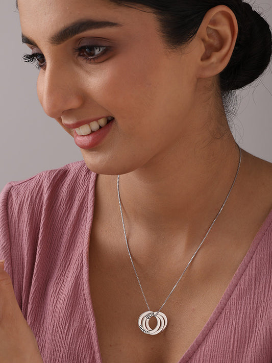 Personalized Russian Ring Family Necklace