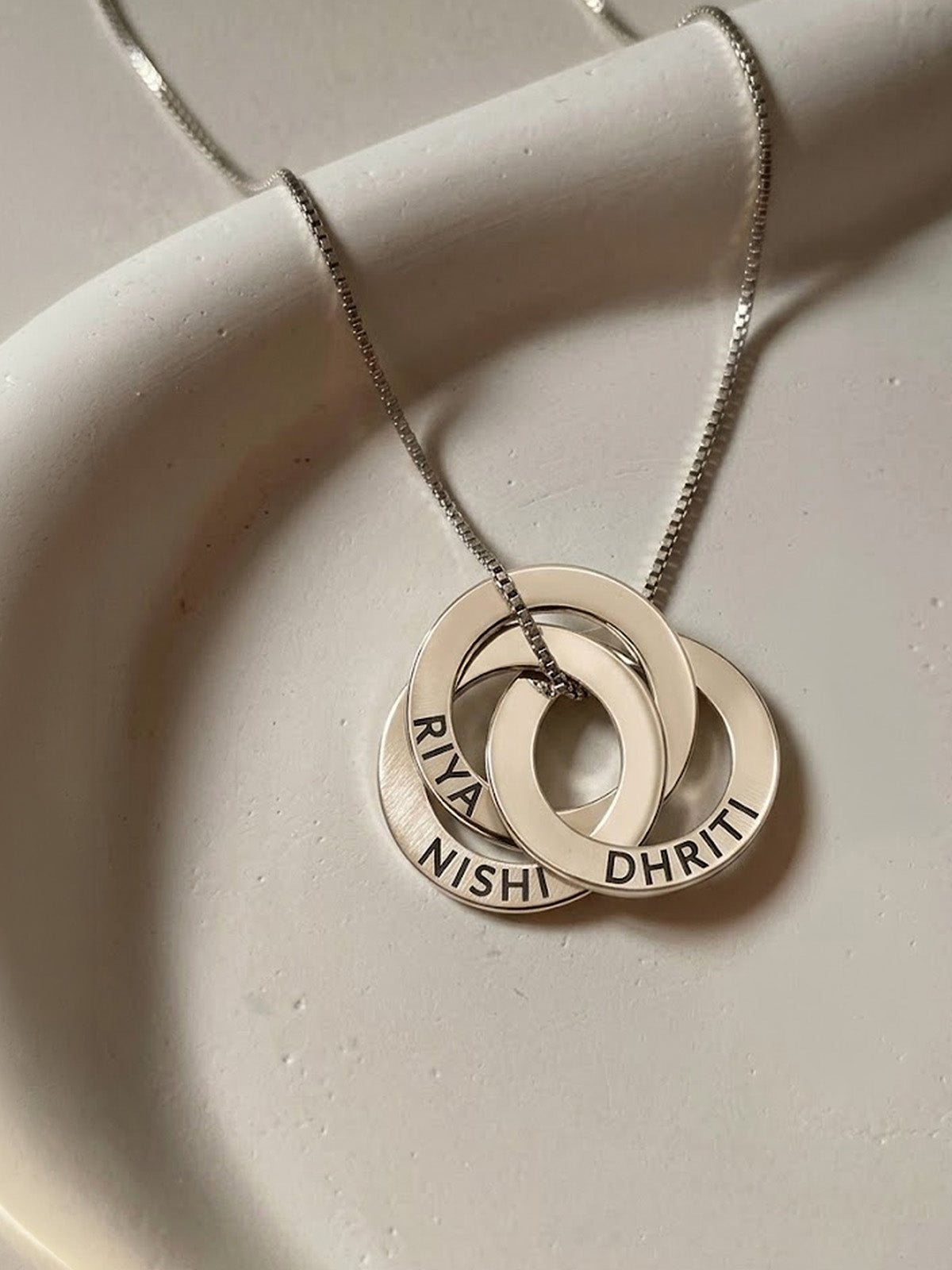 Personalized Russian Ring Family Necklace