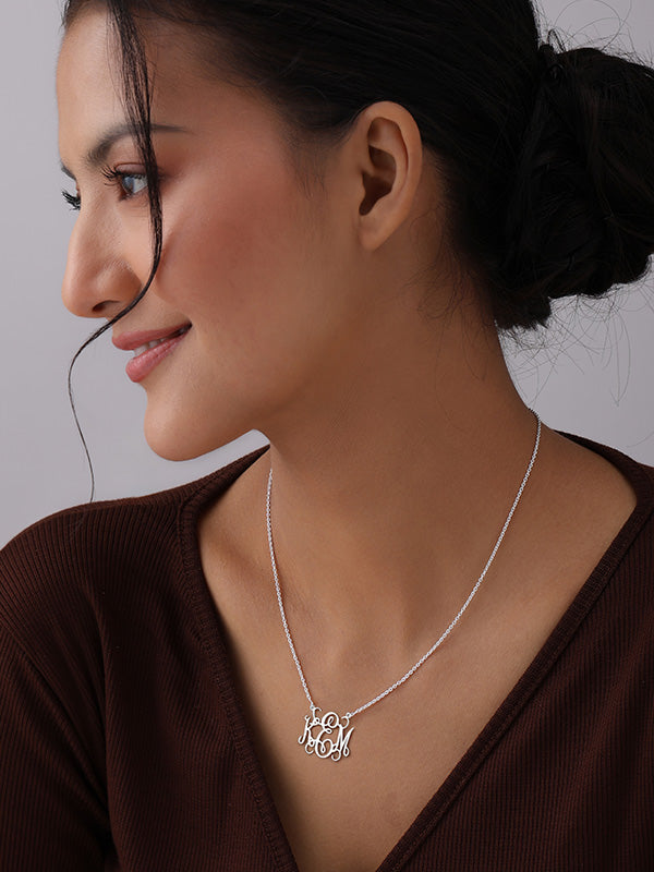 Personalized Monogram Circle Necklace