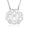 Personalised 925 Sterling Silver Monogram Initial Necklace for Teen Women