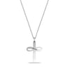 Personalised 925 Sterling Silver Engraved Infinity Cross Necklace for Teen Women