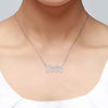 Personalised 925 Sterling Silver Name Cross Tail Necklace for Teen Women