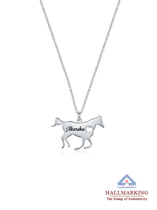 Personalized Horse Silhouette Name Necklace