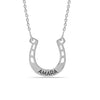 Personalised 925 Sterling Silver Horseshoe Name Good Luckfor Necklace Women Teen