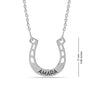 Personalised 925 Sterling Silver Horseshoe Name Good Luckfor Necklace Women Teen