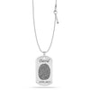 Personalised 925 Sterling Silver Name and Date Memorial Pendant with Actual Fingerprint Necklace for Men Women
