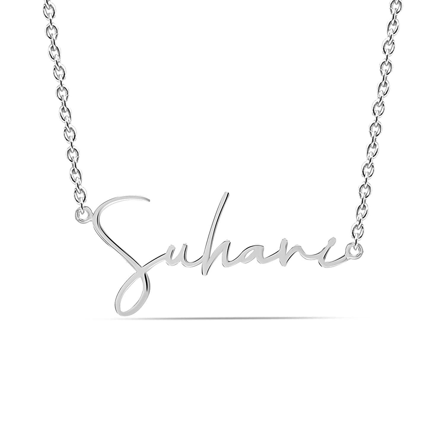 Personalised 925 Sterling Silver Name Necklace for Women Teen, Gift for Women Wife Her/Mother's Day, Birthday