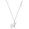 Personalised 925 Sterling Silver Name and Birthstone Elephant Necklace for Women Teen
