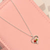 Personalised 2 Names with 2 Heart Birthstone Couple Pendant Necklace for Women and Teen
