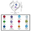 Personalised Two Name with Birthstone Heart Shape Necklace For Women
