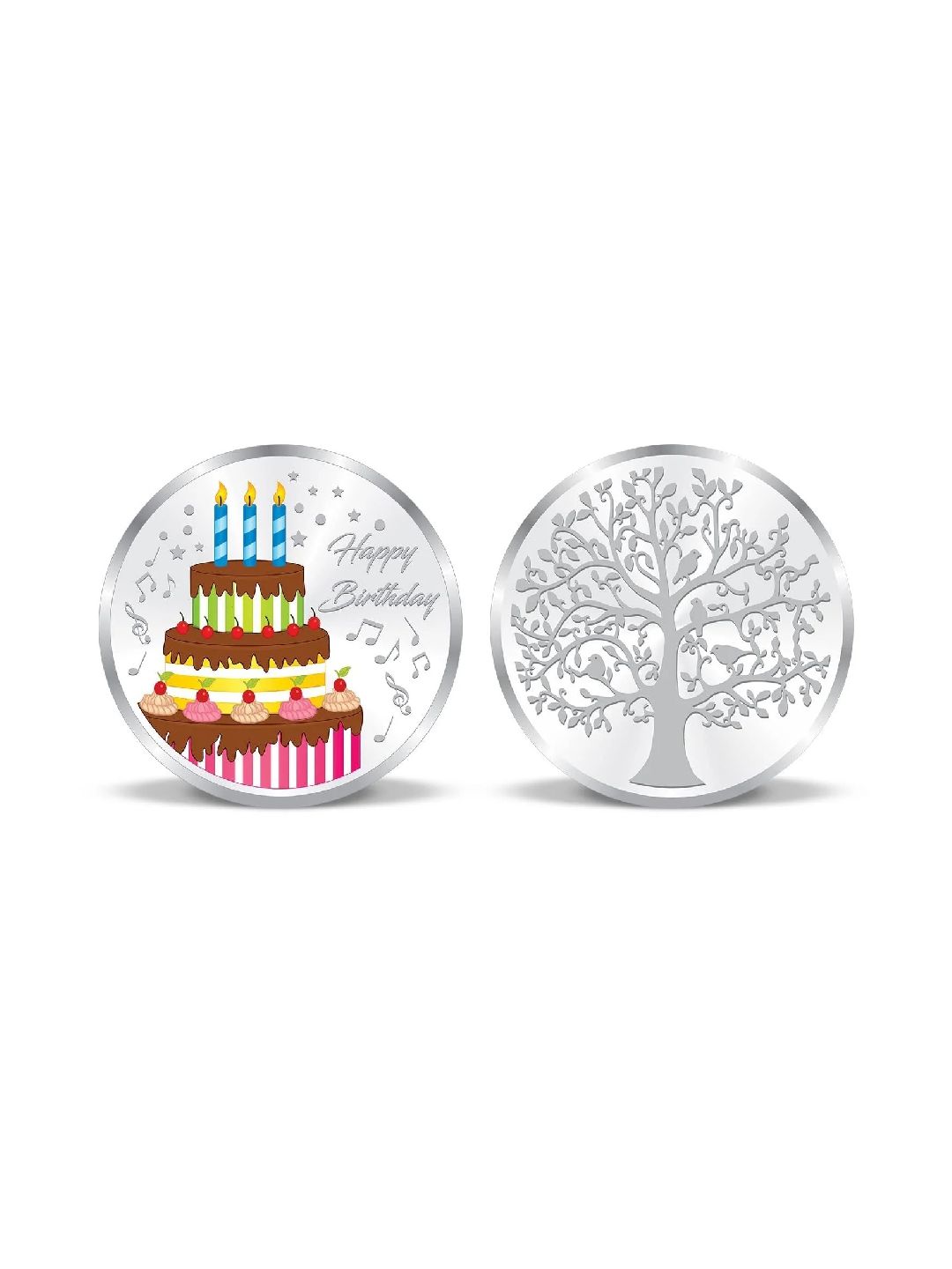 BIS Hallmarked Happy Birthday Celebration Ceremony Gift 999 Pure Silver Coin