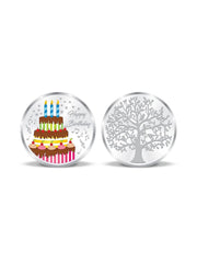 BIS Hallmarked Happy Birthday Celebration Ceremony Gift 999 Pure Silver Coin