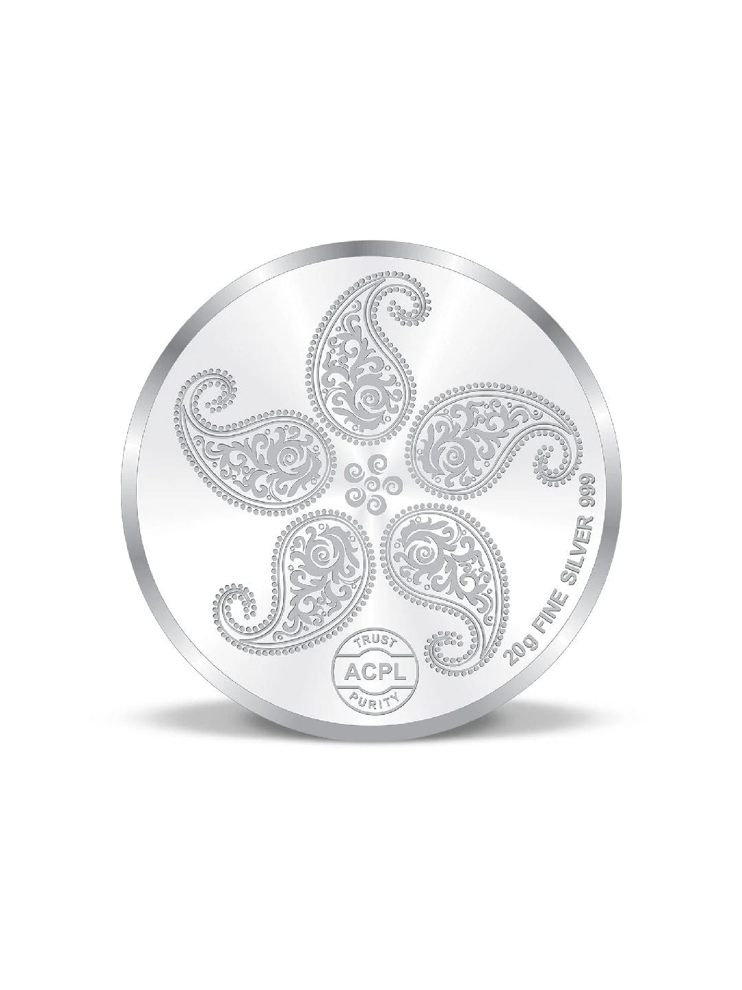 BIS Hallmarked Radha Krishna Colourful Peacock Silver Coin 999 Pure