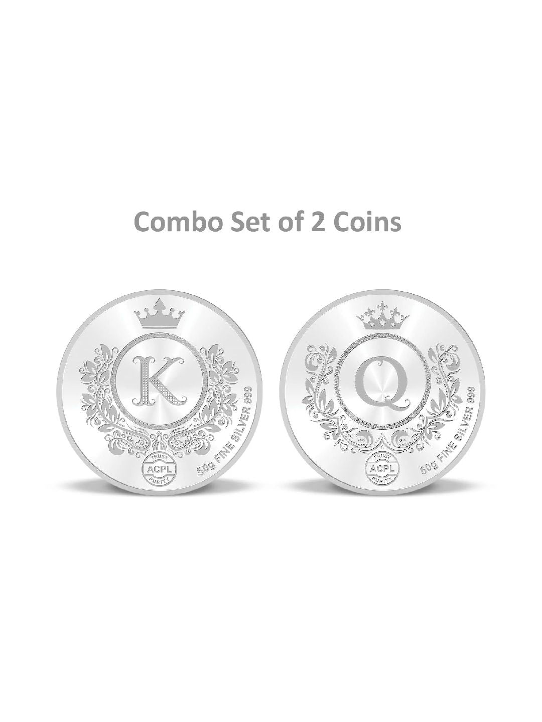 BIS Hallmarked King and Queen Silver Coin Combo 999 Pure